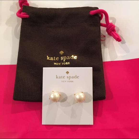 Brand New Kate Spade Pearl Stud Earrings - Picture 2 of 2