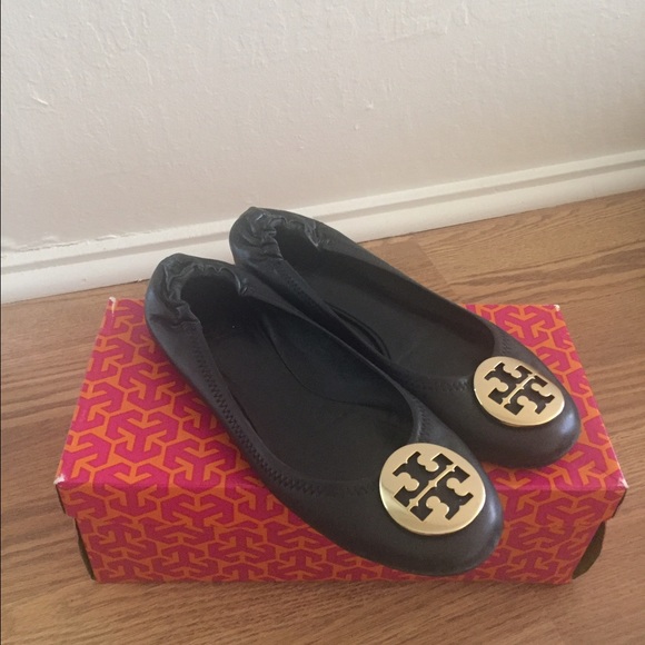 AUTHENTIC Black Tory Butch Reva Ballet Flat