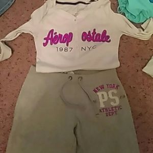 Aeropostale long sleeve shirt and ps sweat pants