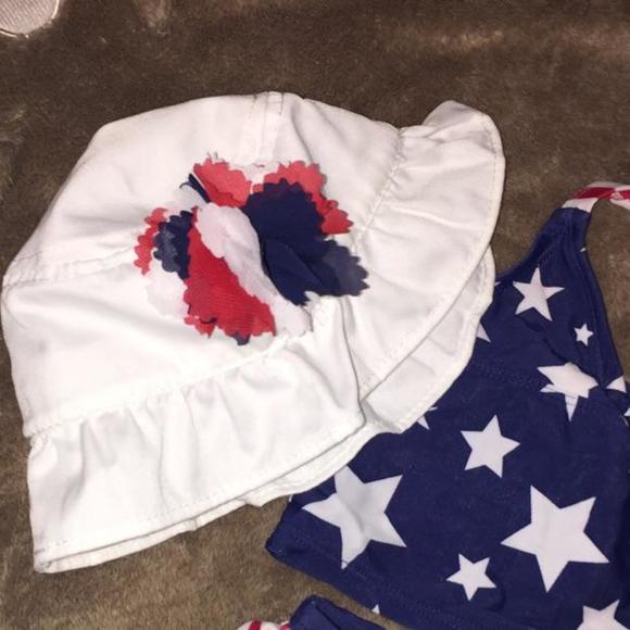 Independence Day swimsuit & matching sun hat - Picture 3 of 3