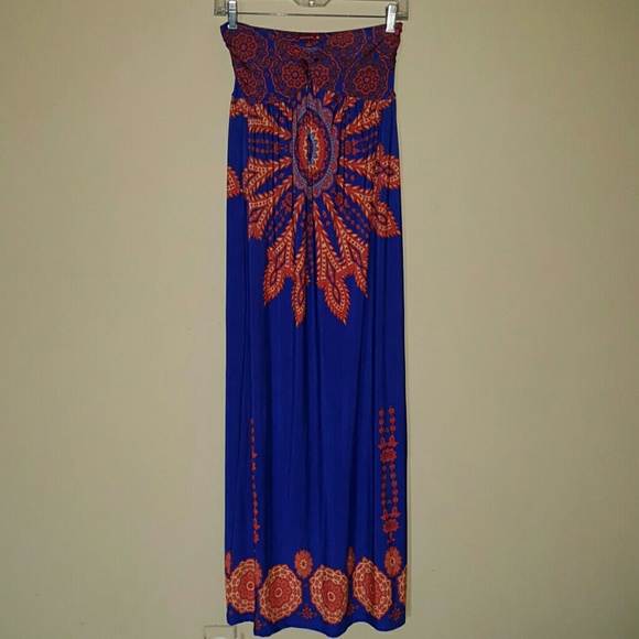 Strapless maxi dress