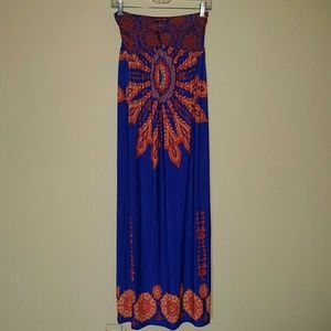 Strapless maxi dress