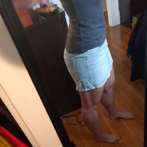 Light Jean Short Skirt