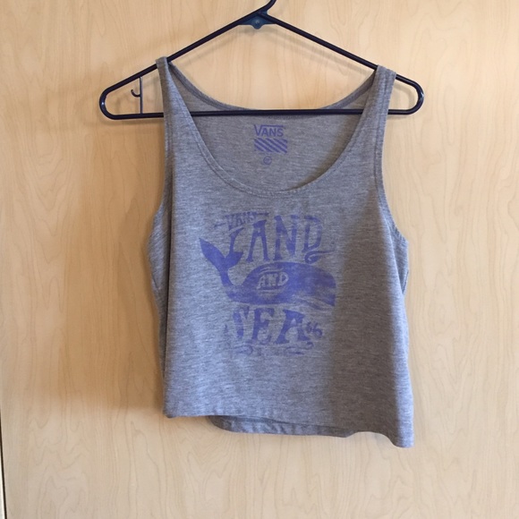 Vans gray crop top medium