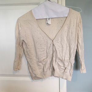 Ivory cardigan with detailing medium
