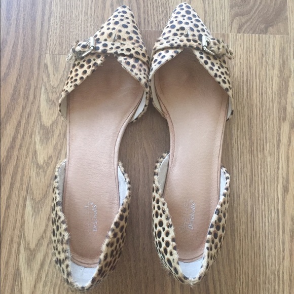 Dr Scholl's point toe leopard flats 7.5