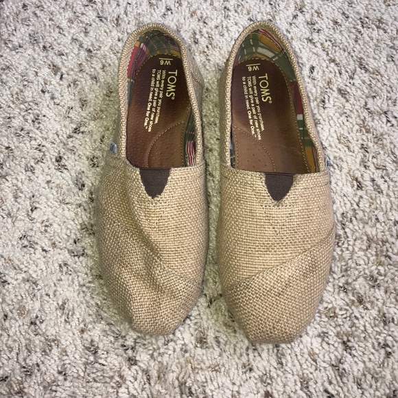 Toms natural burlap classics