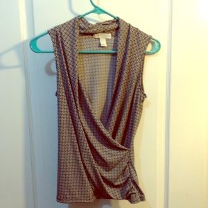 Forever 21 Criss Cross black and white blouse