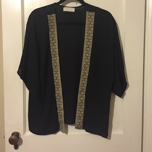 Black and Tan kimono