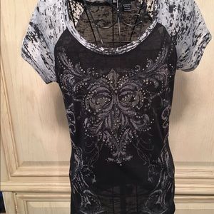 Miss Me Burnout Shirt, M, EUC