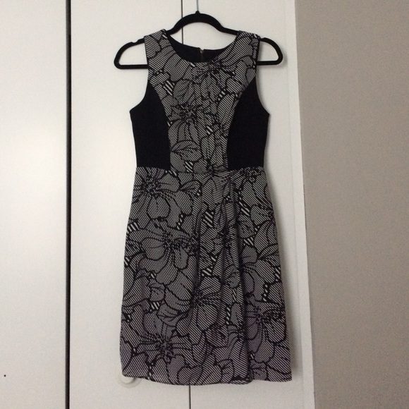 The Limited Dresses & Skirts - Black and white floral sheath dress