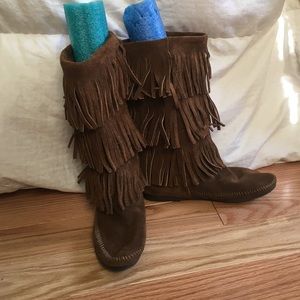Minnetonka Fringe Boots