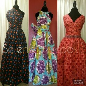 Ankara infinity maxi dress