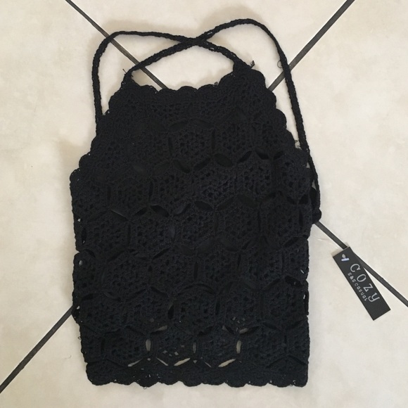 COZY CASUAL Crochet Crop Top
