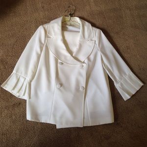 All white 2 piece suit