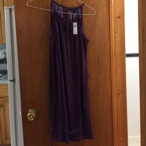 Banana republic black and purple tank dress