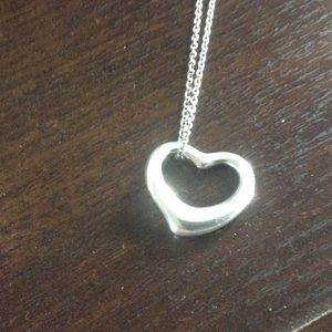 Tiffany &Co. Elsa Perretti open heart necklace