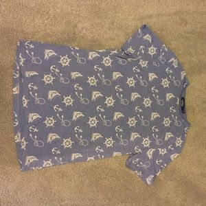 NWOT Topman Nautical Tee Short Sleeve