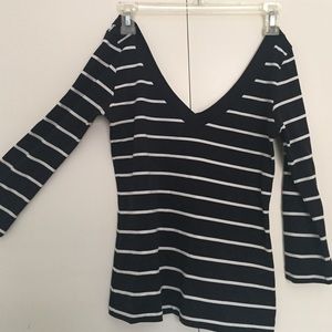 Zara basic barely off the shoulder shirt