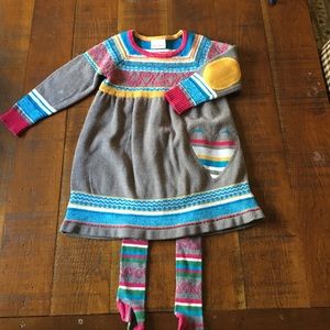 Hanna Andersson Sweater Dress & Tights