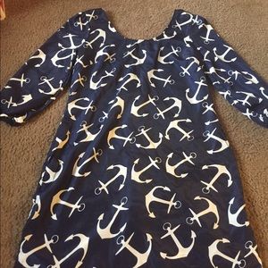 3/4 sleeve anchor dress