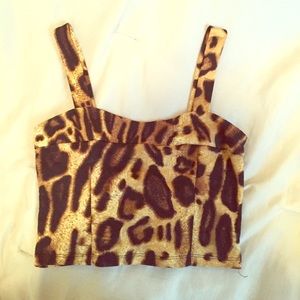 Cheetah print crop top