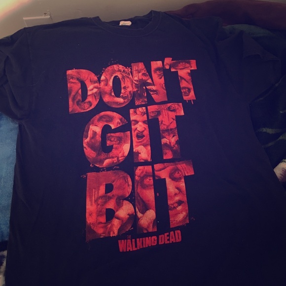 Walking dead don't git bit shirt