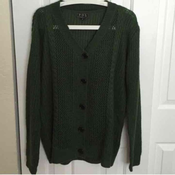 Green cardigan