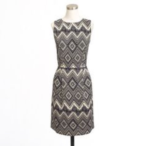 J. Crew tribal print a-line dress