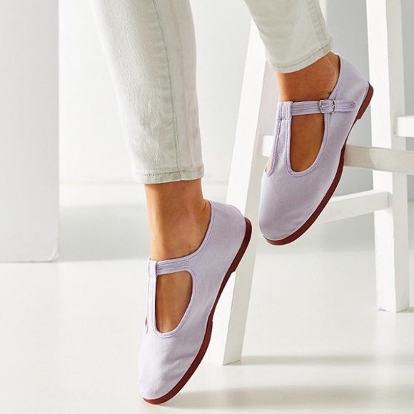 Lilac Mary Jane Flats