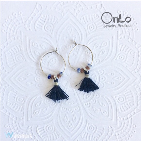 Onlo Jewelry - 🌷3x$18 - Tiny Blue Tassel Earrings
