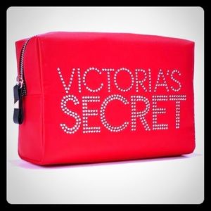 NWT Victoria's Secret Orange/Coral Makeup Bag