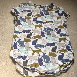 H&M Cat print Blouse