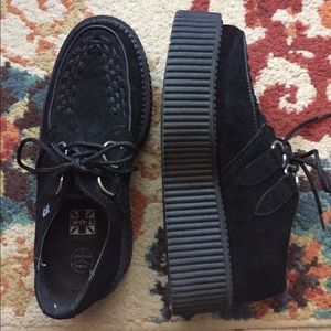 T.U.K. Black suede creepers