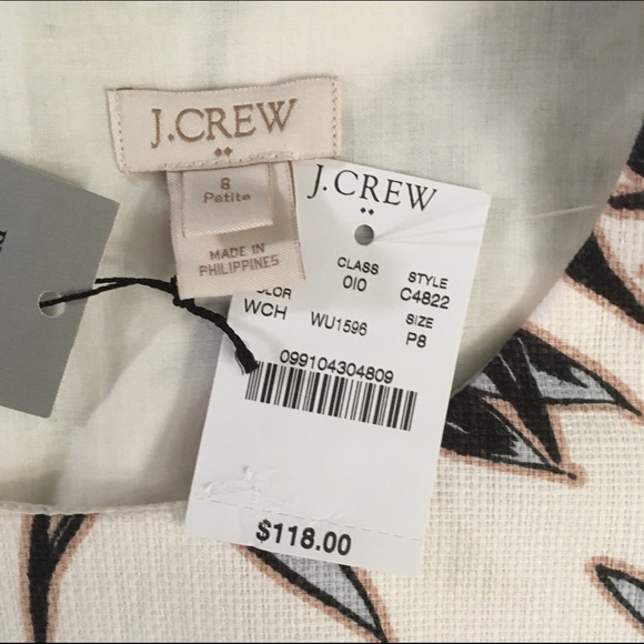 JCrew brown and blue textured shift dress NWT - Picture 4 of 4