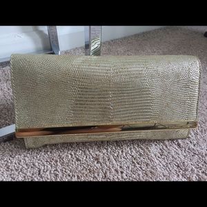 Micheal Kors Gold Clutch