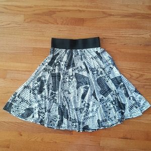 Vintage Styled newspaper print skirt
