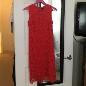 Ann Taylor Dresses - Ann Taylor red lace dress size 2 Ann Taylor Dresses - Ann Taylor red lace dress size 2