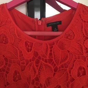 Ann Taylor Dresses - Ann Taylor red lace dress size 2 Ann Taylor Dresses - Ann Taylor red lace dress size 2