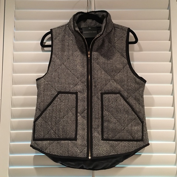 'JANE' HERRINGBONE PUFFER VEST