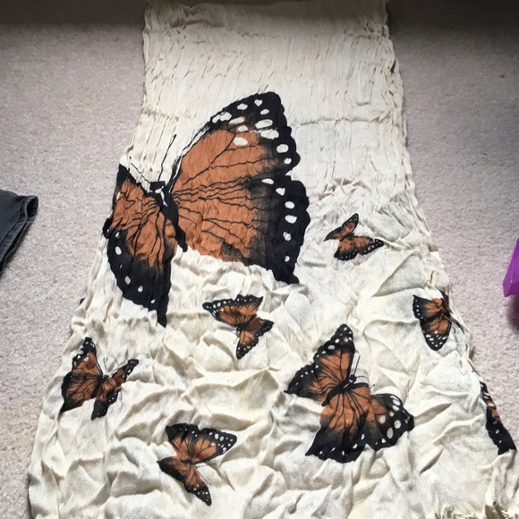 Monarch butterfly scarf