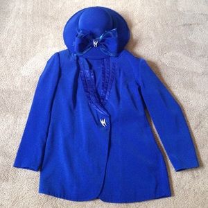 2 piece all blue suit