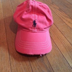 Pink polo hat
