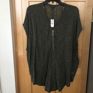NWT Express Olive Green Shirt. Size M/L