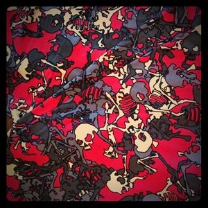 NWT Lularoe Halloween Skeleton OS