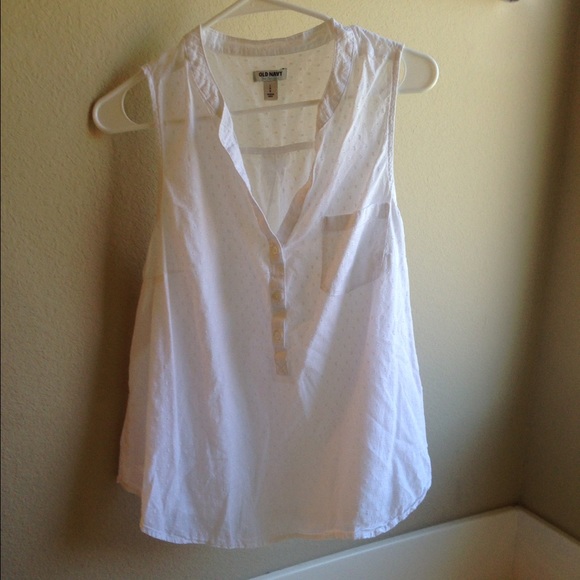 White Sleeveless Blouse.