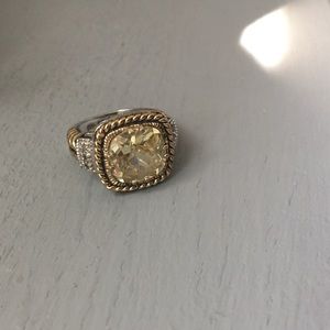 Lia Sophia Lemon Citrin Ring EUC size 5