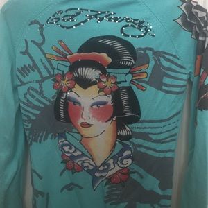 Ed hardy pull over with hood
