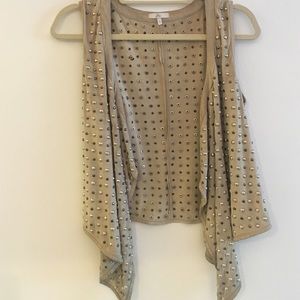 joie suede vest with studs