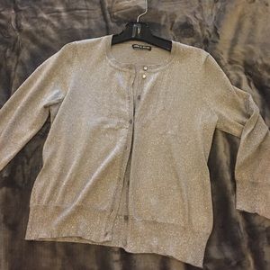 Metallic silver cardigan